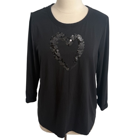 Chico's Tops - Chico's Women's 3/4 Cuffed Sleeves, Embellished Touch of Cool Knit Top